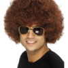 70s Afro Brown Wig