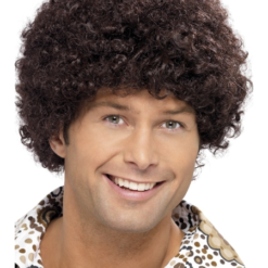 70s Disco Dude Brown Wig