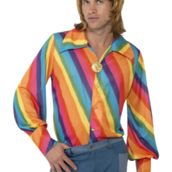 70s Rainbow Mens Shirt