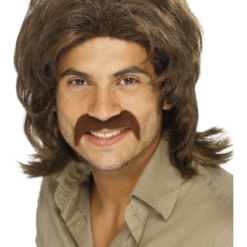 70s Retro Brown Mens Wig