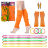80s Neon Orange Accessories Set