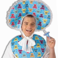 Baby Boy Bib And Bonnett