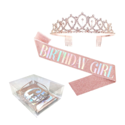 Birthday Girl Tiara & Sash Set