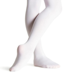 Bloch Fiesta Feathersoft Footed Girls Tights White