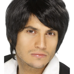 Boy Band Black Wig