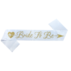 Bride To Be Sash Gold
