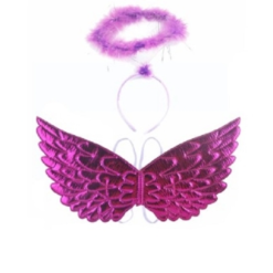 Candy Pink Wings And Halo Set