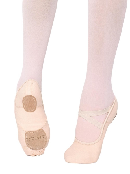 Capezio Hanami Stretch Canvas Ballet Shoe Womans Light Pink Width (Medium)