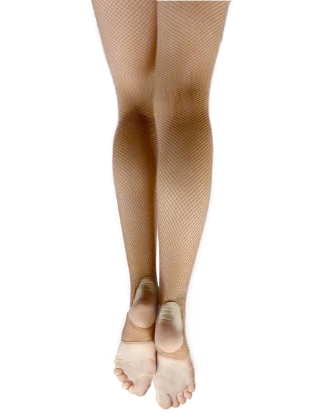 Capezio Professional Fishnet Seemless Stirrup Womans Tights Sun