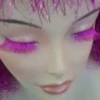 Eyelashes Pink With Pink Tinsel