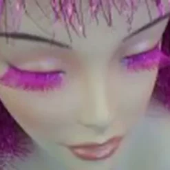 Eyelashes Pink With Pink Tinsel