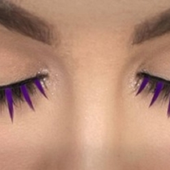 Eyelashes Purple With Pink Daisy
