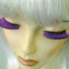 Eyelashes Purple With Silver Glitter