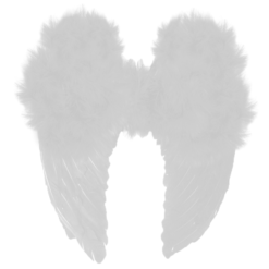 Feathered Angel Wings Large White