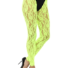 Footed Lace Leggings Neon Green