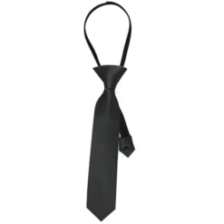 Gangster Zip Up Tie Black