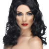 Glamour Long And Wavy Black Wig