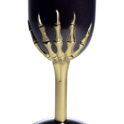 Gothic Black Plastic Wine Glass