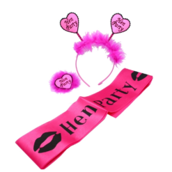 Hens Sash & Head Band