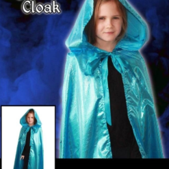 Hooded Satin Kids Blue Cape