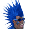 Mohawk Wig Spiky Blue