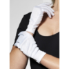 Satin Gloves Short White